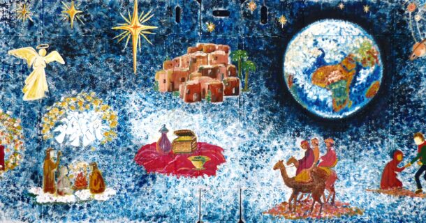 Fresque de Noël à Châteaudouble