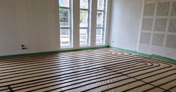 Installation du plancher chauffant